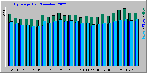 Hourly usage for November 2022