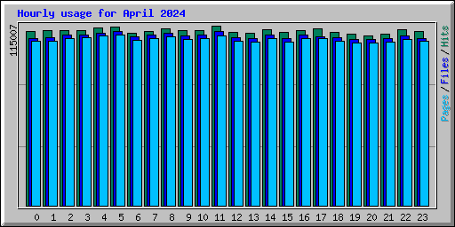 Hourly usage for April 2024